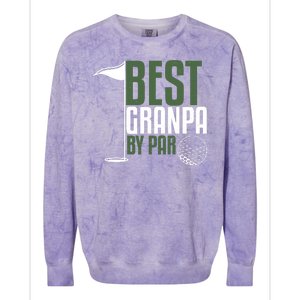 Best Grandpa By Par Fathers Day Golf Colorblast Crewneck Sweatshirt