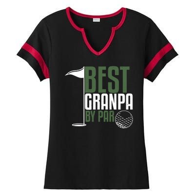 Best Grandpa By Par Fathers Day Golf Ladies Halftime Notch Neck Tee