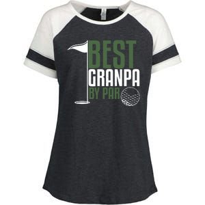 Best Grandpa By Par Fathers Day Golf Enza Ladies Jersey Colorblock Tee