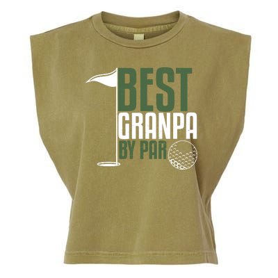 Best Grandpa By Par Fathers Day Golf Garment-Dyed Women's Muscle Tee