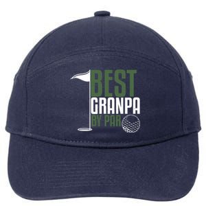 Best Grandpa By Par Fathers Day Golf 7-Panel Snapback Hat