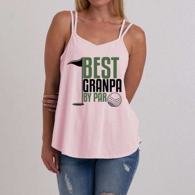 Best Grandpa By Par Fathers Day Golf Women's Strappy Tank