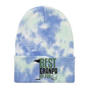 Best Grandpa By Par Fathers Day Golf Tie Dye 12in Knit Beanie