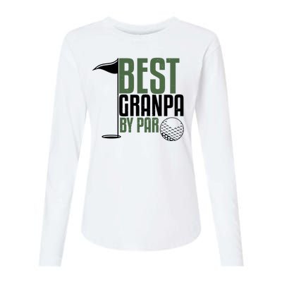 Best Grandpa By Par Fathers Day Golf Womens Cotton Relaxed Long Sleeve T-Shirt