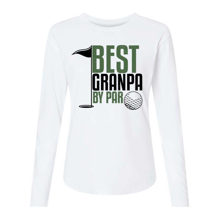 Best Grandpa By Par Fathers Day Golf Womens Cotton Relaxed Long Sleeve T-Shirt