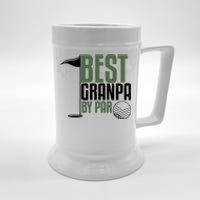 Best Grandpa By Par Fathers Day Golf Beer Stein