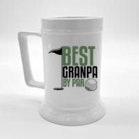 Best Grandpa By Par Fathers Day Golf Beer Stein