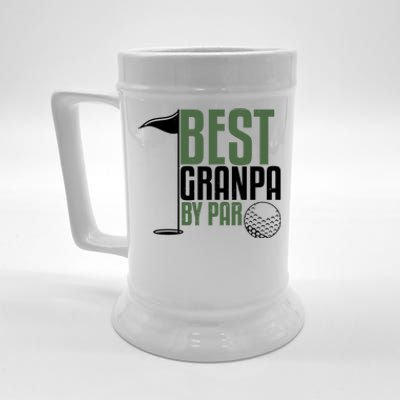 Best Grandpa By Par Fathers Day Golf Beer Stein