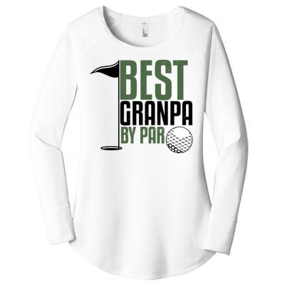 Best Grandpa By Par Fathers Day Golf Women's Perfect Tri Tunic Long Sleeve Shirt