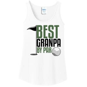 Best Grandpa By Par Fathers Day Golf Ladies Essential Tank