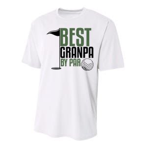 Best Grandpa By Par Fathers Day Golf Performance Sprint T-Shirt