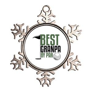 Best Grandpa By Par Fathers Day Golf Metallic Star Ornament