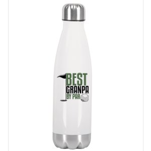 Best Grandpa By Par Fathers Day Golf Stainless Steel Insulated Water Bottle