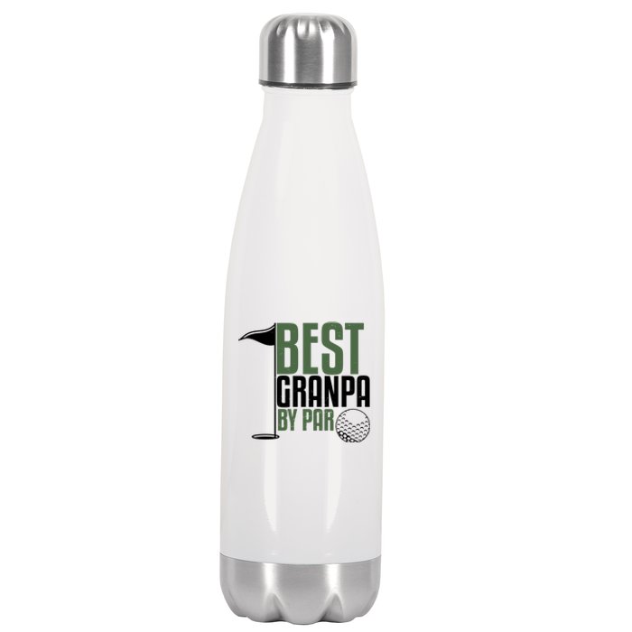 Best Grandpa By Par Fathers Day Golf Stainless Steel Insulated Water Bottle