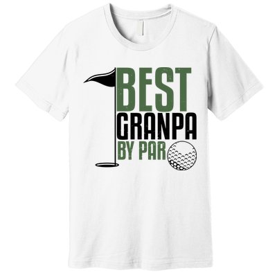 Best Grandpa By Par Fathers Day Golf Premium T-Shirt