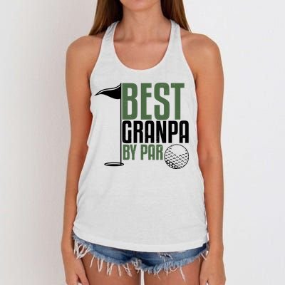 Best Grandpa By Par Fathers Day Golf Women's Knotted Racerback Tank