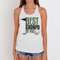 Best Grandpa By Par Fathers Day Golf Women's Knotted Racerback Tank