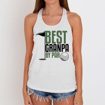 Best Grandpa By Par Fathers Day Golf Women's Knotted Racerback Tank