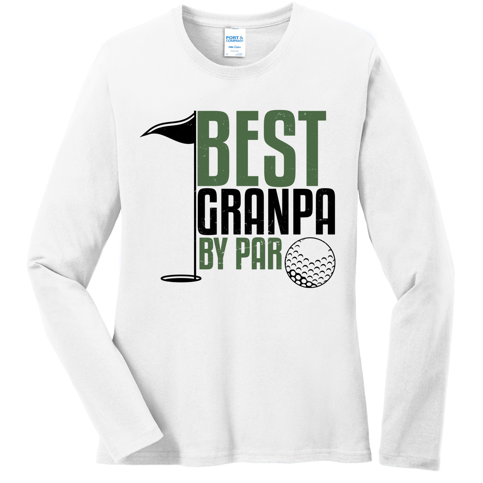 Best Grandpa By Par Fathers Day Golf Ladies Long Sleeve Shirt