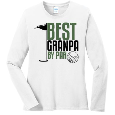 Best Grandpa By Par Fathers Day Golf Ladies Long Sleeve Shirt