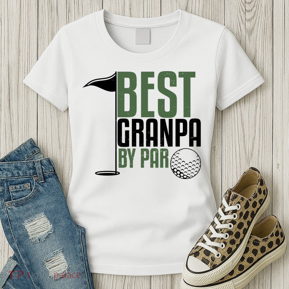 Best Grandpa By Par Fathers Day Golf Womens T-Shirt