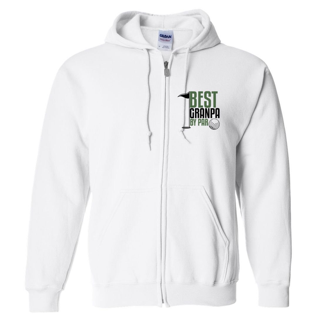 Best Grandpa By Par Fathers Day Golf Full Zip Hoodie
