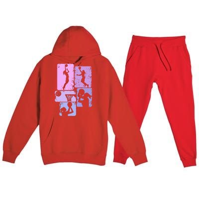 Basketball Girl Premium Hooded Sweatsuit Set