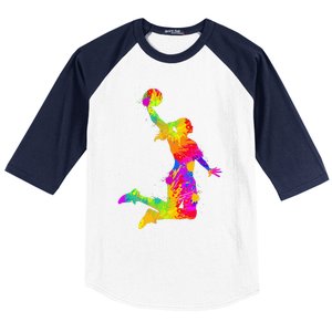 Basketball Girl Baseball Sleeve Shirt