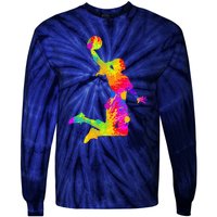 Basketball Girl Tie-Dye Long Sleeve Shirt