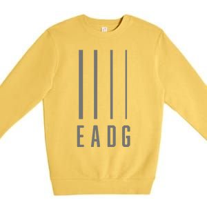 Bass Guitarist Bass Player Gift EADG 4 String Premium Crewneck Sweatshirt