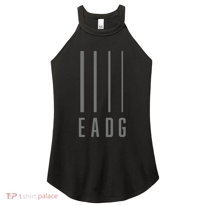 Bass Guitarist Bass Player Gift EADG 4 String Women's Perfect Tri Rocker Tank