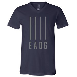 Bass Guitarist Bass Player Gift EADG 4 String V-Neck T-Shirt