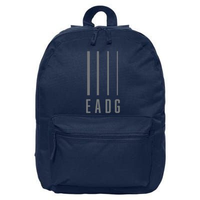 Bass Guitarist Bass Player Gift EADG 4 String 16 in Basic Backpack