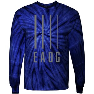 Bass Guitarist Bass Player Gift EADG 4 String Tie-Dye Long Sleeve Shirt