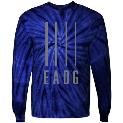Bass Guitarist Bass Player Gift EADG 4 String Tie-Dye Long Sleeve Shirt