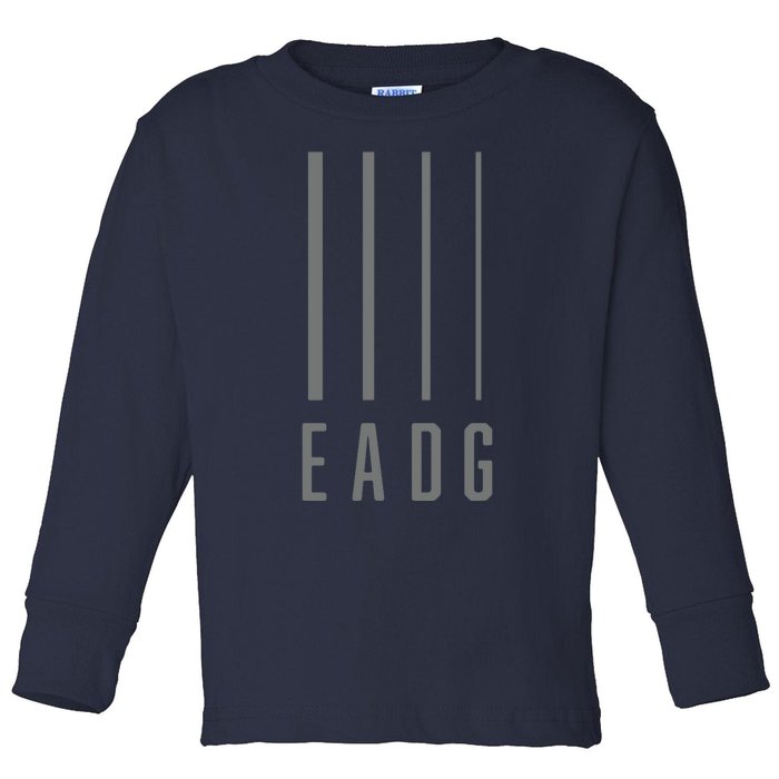 Bass Guitarist Bass Player Gift EADG 4 String Toddler Long Sleeve Shirt