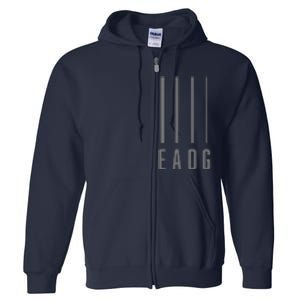 Bass Guitarist Bass Player Gift EADG 4 String Full Zip Hoodie