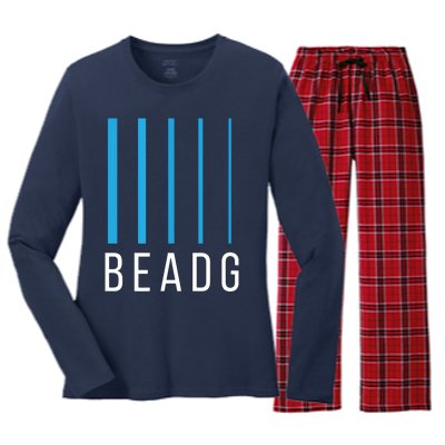 Bass Guitarist BEADG 5 String Guitar Women's Long Sleeve Flannel Pajama Set 