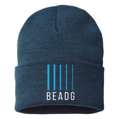 Bass Guitarist BEADG 5 String Guitar Sustainable Knit Beanie