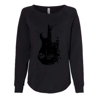 BAND GUITAR Womens California Wash Sweatshirt