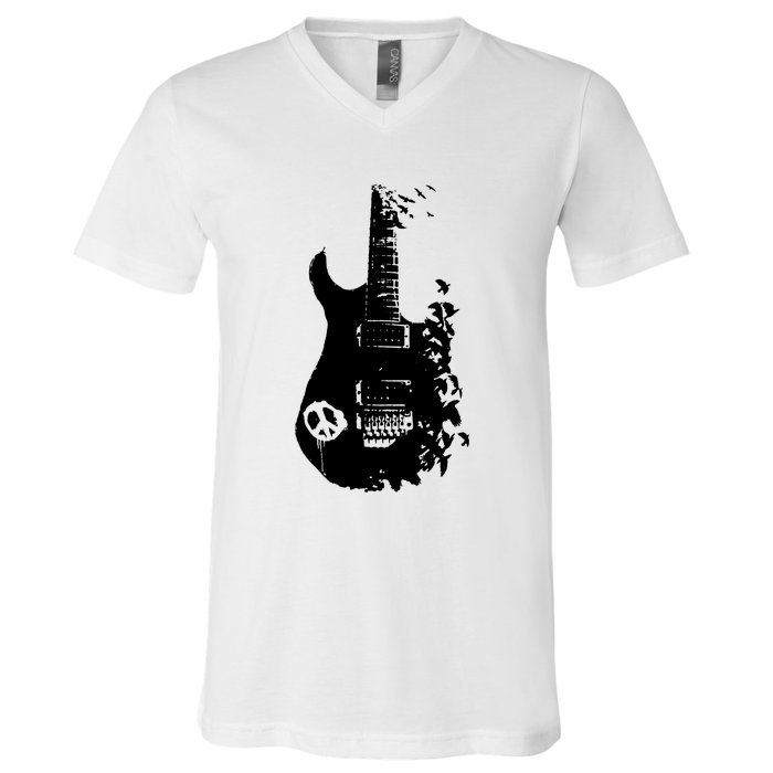 BAND GUITAR V-Neck T-Shirt