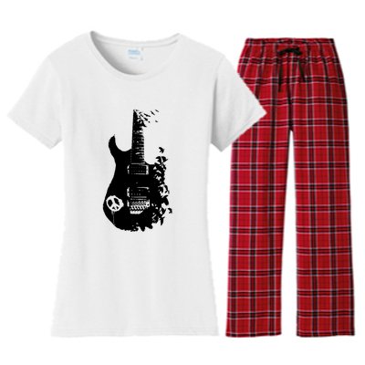 BAND GUITAR Women's Flannel Pajama Set