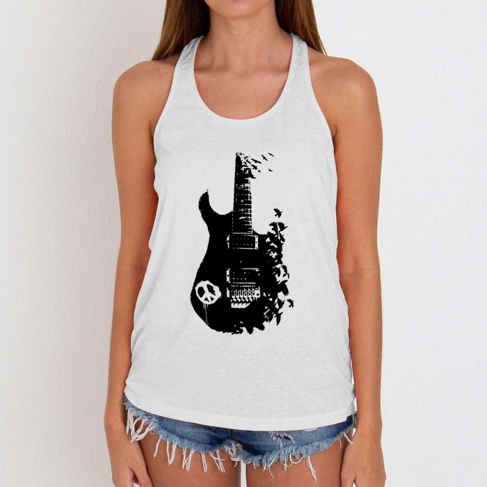 BAND GUITAR Women's Knotted Racerback Tank