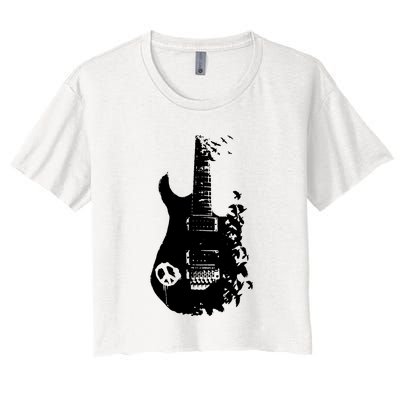 BAND GUITAR Women's Crop Top Tee