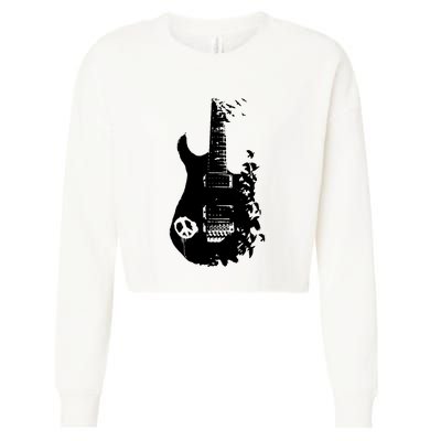 BAND GUITAR Cropped Pullover Crew