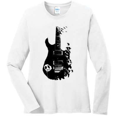 BAND GUITAR Ladies Long Sleeve Shirt