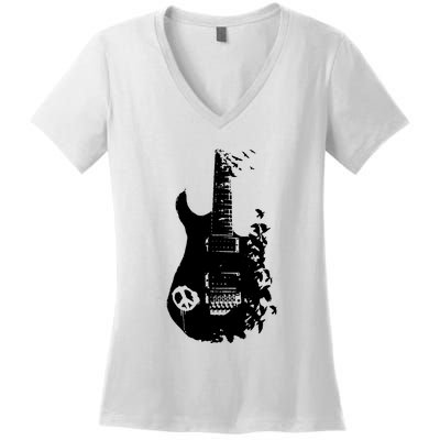 BAND GUITAR Women's V-Neck T-Shirt