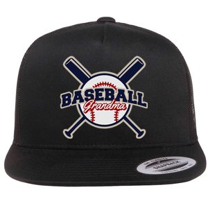 Baseball Grandma Baseball Flat Bill Trucker Hat