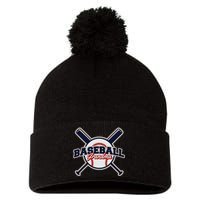 Baseball Grandma Baseball Pom Pom 12in Knit Beanie