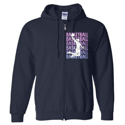 Basketball Girl Full Zip Hoodie